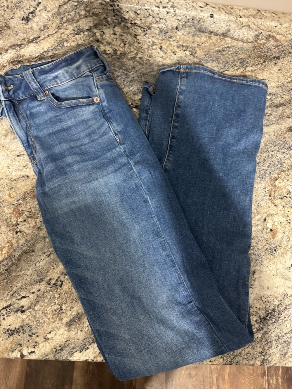 American Eagle Outfitters Straight-Leg Blue Denim Jeans